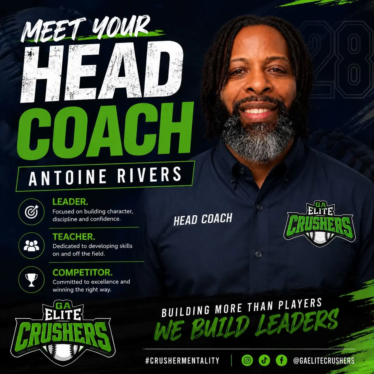 Antoine Rivers, GA Elite Crushers Head Coach
